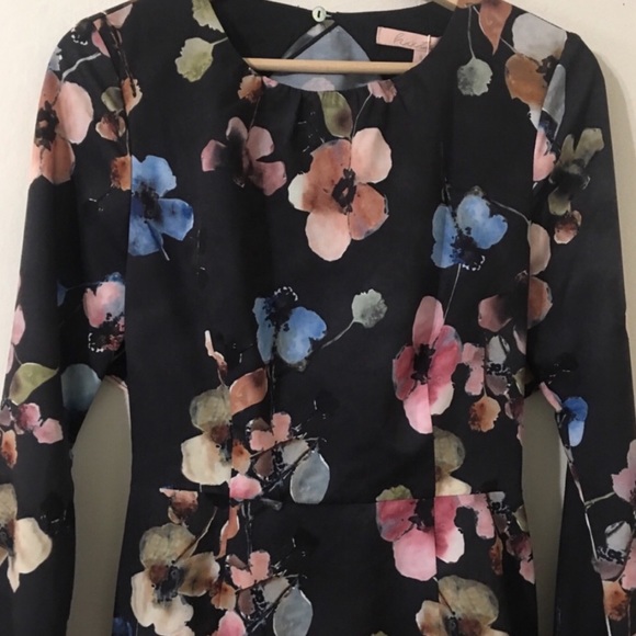 Anthropologie Ruffle Back Cutout Fit & Flare Dress - Picture 6 of 7